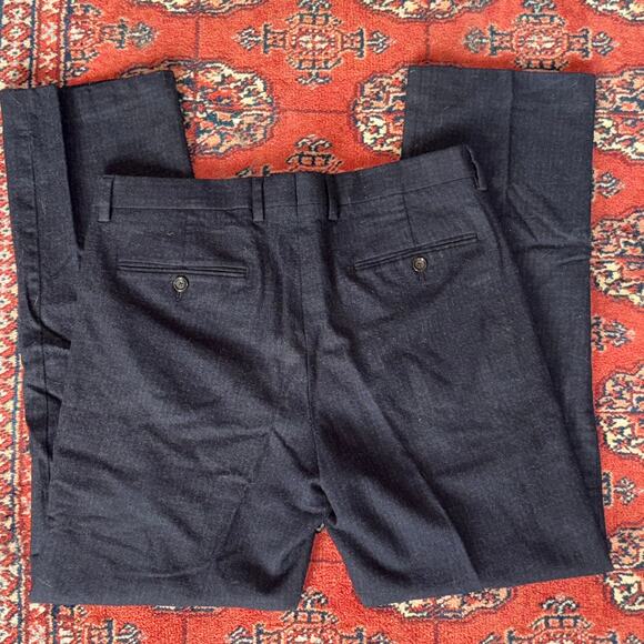 J.Crew Men’s 32x30 Navy Slim Fit Wool Pants - Picture 2 of 5